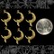 Antiqued Brass Woman Sleeping on the Moon Charms - Set of Six - AB-C144